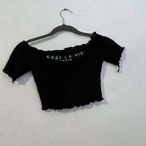 Black crop top